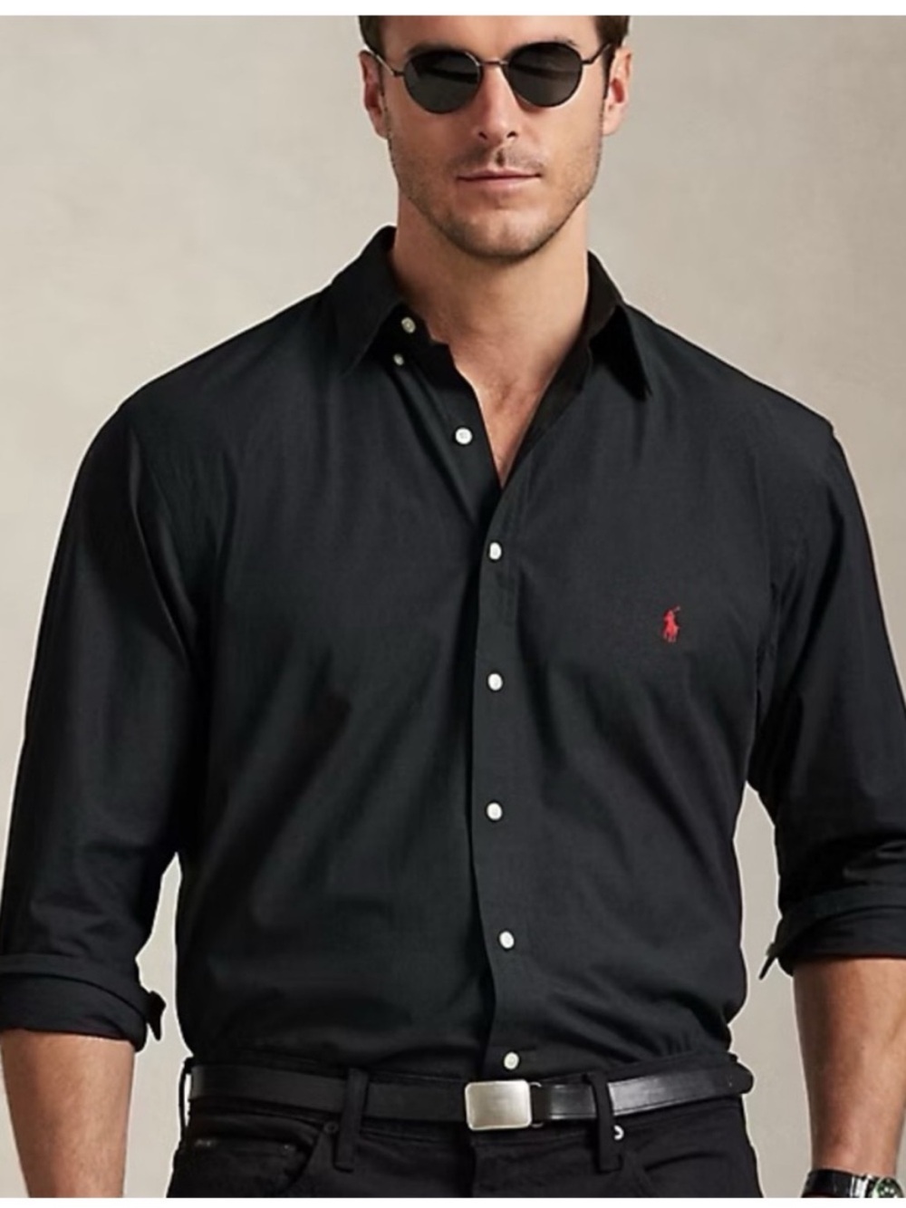 Polo Ralph Lauren Classic Fit Black Long Sleeve Button Down Shirt